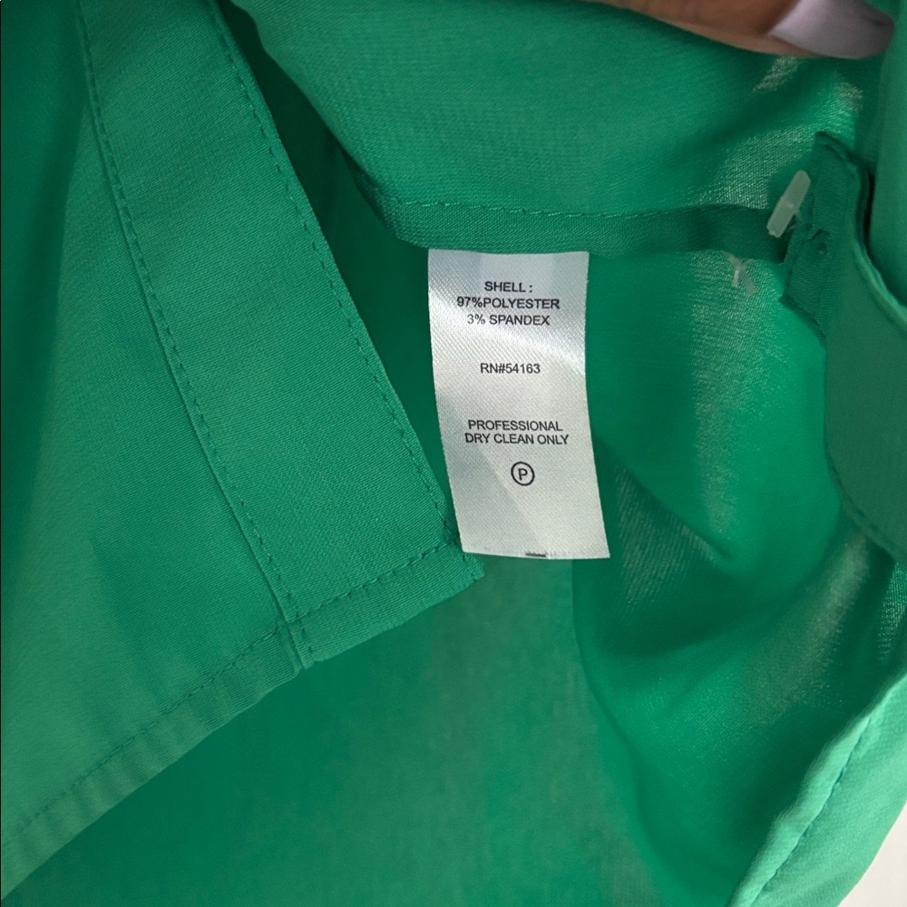 Calvin Klein Emerald Green Blouse L with Gold Details - Picture 4 of 4